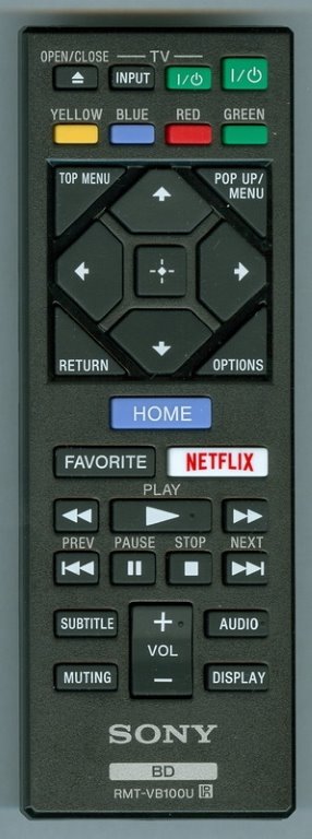 SONY RMT-VB100U BLU RAY Remote - RemoteControls.com | Remote Controls